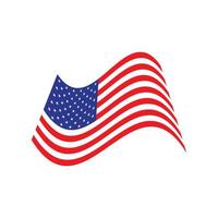 Symbol der amerikanischen Flagge, Vektor-Illustration-Symbol-Design. vektor