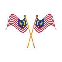 malaysia flagga ikon, vektor illustration symbol design.