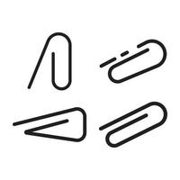Büroklammer-Symbol-Vektor-Illustration-Logo-Design vektor