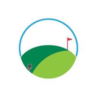 Golf-Symbol-Vektor-Illustration-Logo-Vorlage vektor