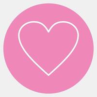 Symbol Herz. elemente der valentinstagfeier. Symbole im rosa Stil. gut für Drucke, Poster, Logos, Partydekorationen, Grußkarten usw. vektor