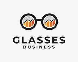 glasögon glasögon glasögon glasögon analys Diagram analys Graf statistik vektor logotyp design