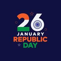 feierlichkeiten zum tag der indischen republik mit vektorillustrationsdesign am 26. januar vektor