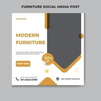 modern möbel försäljning social media posta och webb baner design mall vektor