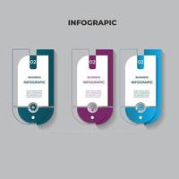 Business-Infografik-Template-Design mit 3 Optionen vektor