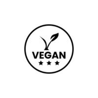 veganer Symbolvektor, vegan kein Fleisch, cbd-Etiketten-bezogene Symbole, frisch, natürlich und isoliert auf weißem Hintergrund vektor