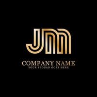 jm monogram logotyp inspirationer, brev logotyp mall vektor