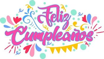 Lycklig födelsedag dag i spanska vektor
