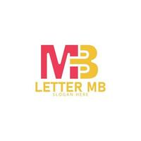 brev mb logotyp minimalistisk monogram modern vektor