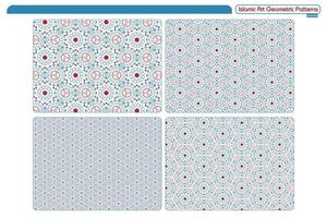 islamische geometrische dekorative Muster, Hintergrundkollektion, islamisches Ornament-Vektorbild im Hintergrund vektor