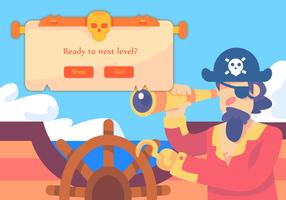 Kaptenens pirat leder till skatt vektor