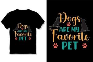 Hundetypografie-T-Shirt-Design vektor