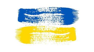 ukrainische Nationalflagge im Grunge-Stil vektor