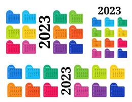 kalender för 2023 isolerat på en vit bakgrund vektor