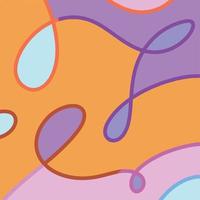 abstrakter bunter orange, lila, rosa und hellblauer trendiger hintergrund mit leerem kopienraum, der mit klaren liniendekoration isoliert ist. dekorativer einfacher flacher Hintergrund für Poster oder Social-Media-Beiträge. vektor