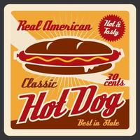 Hot-Dog-Fast-Food-Snack zum Mitnehmen vektor