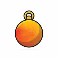 weihnachtskugel-vektor-symbol-illustration. Food-Natur-Icon-Design-Konzept. orangefarbenes, rundes Obst-Logo-Design. vektor