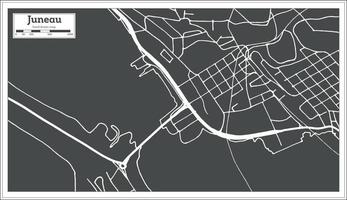 Juneau USA Stadtplan im Retro-Stil. Übersichtskarte. vektor