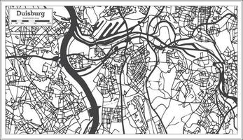 duisburg Tyskland stad Karta i retro stil. översikt Karta. vektor
