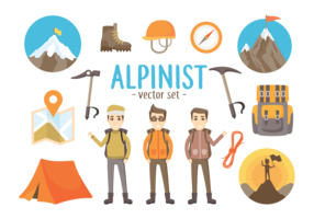 Alpinist Tools Vektor Illustrationen