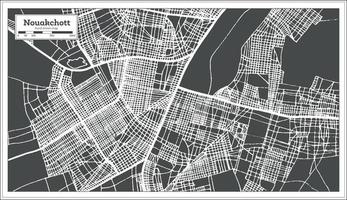 Nouakchott Mauretanien Stadtplan im Retro-Stil. Übersichtskarte. vektor