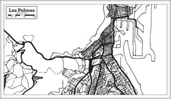 las palmas Spanien stad Karta i retro stil. översikt Karta. vektor