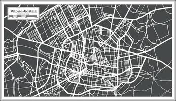 vitoria gasteiz Spanien stad Karta i retro stil. översikt Karta. vektor