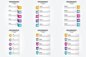 flaches Designset der Vektorillustrations-Infografiken für Werbebroschürenflieger und -zeitschrift vektor