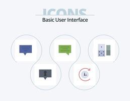 grundlegendes flaches Icon-Pack 5-Icon-Design. . Kasino. vektor
