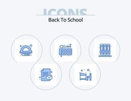 tillbaka till skola blå ikon packa 5 ikon design. utbildning. måla palett. utbildning. utbildning. Färg vektor