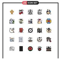 Aktienvektor-Icon-Paket mit 25 Zeilenzeichen und Symbolen für bearbeitbare Vektordesign-Elemente für den Einzelhandel vektor