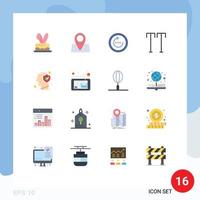 16 kreativ ikoner modern tecken och symboler av huvud text browser caps ui redigerbar packa av kreativ vektor design element