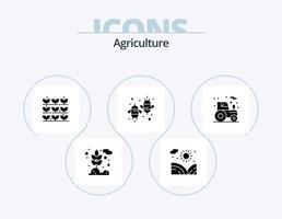 Landwirtschaft Glyphen-Icon-Pack 5 Icon-Design. Landwirtschaft. Ökologie. Landwirtschaft. Öko. Landwirtschaft vektor