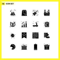 16 kreative Symbole, moderne Zeichen und Symbole für Wellness und Schönheitsgeige, editierbare Vektordesign-Elemente vektor
