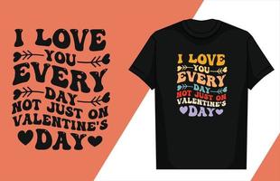 Liebe Typografie Schriftzug Design Liebe Typografie T-Shirt Design Valentinstag Typografie T-Shirt vektor