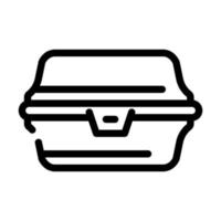 Papier Lunchbox Symbol Leitung Vektor Illustration schwarz