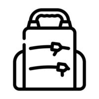 Rucksack Lunchbox Symbol Leitung Vektor Illustration schwarz