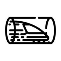 Symbol-Vektorillustration der Hyperloop-Eisenbahnlinie vektor