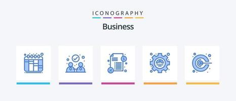 företag blå 5 ikon packa Inklusive . megafon. betalning. marknadsföring. produktivitet. kreativ ikoner design vektor