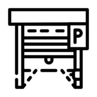 automatisch Parktore Symbol Leitung Vektor Illustration