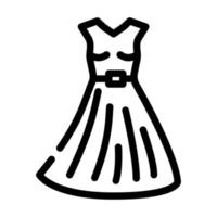 klänning frisör linje ikon vektor illustration