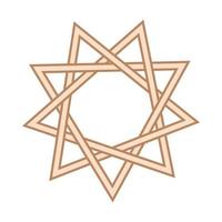 ein slawisches Symbol, das mit einem Ornament aus skandinavischer Weberei verziert ist. beige trendy, Design mit Runen und Sonne vektor