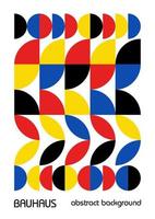 Minimale geometrische Designplakate der 20er Jahre, Wandkunst, Vorlage, Layout mit primitiven Formelementen. Bauhaus-Retro-Musterhintergrund, abstrakte Vektorkreis-, Dreiecks- und Quadratlinienkunst.
