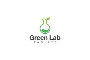 grünes Laborlogo-Vektordesign vektor