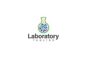 laboratorium flaskor logotyp vektor design