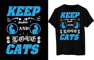 Katzen-T-Shirt-Design vektor