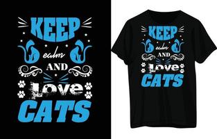 Katzen-T-Shirt-Design vektor