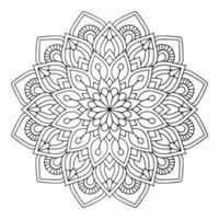 mandala blomma. cirkulär mönster i form av mandala för henna, mehndi, tatuering, dekoration. östra teckning, aning för färg. vektor