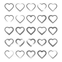 Reihe von Symbolen zu einem Thema Herzen vektor