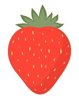 Erdbeere ist eine reife Beere. Vektor-Illustration. vektor